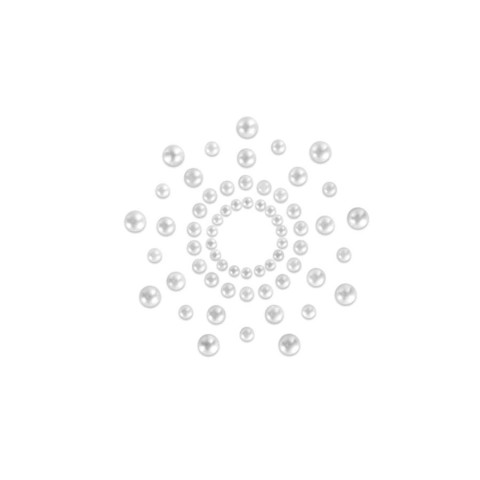 Accesorii Sexy Bijuterii Intime Adezive Nipple Covers Mini Perle, Argintiu