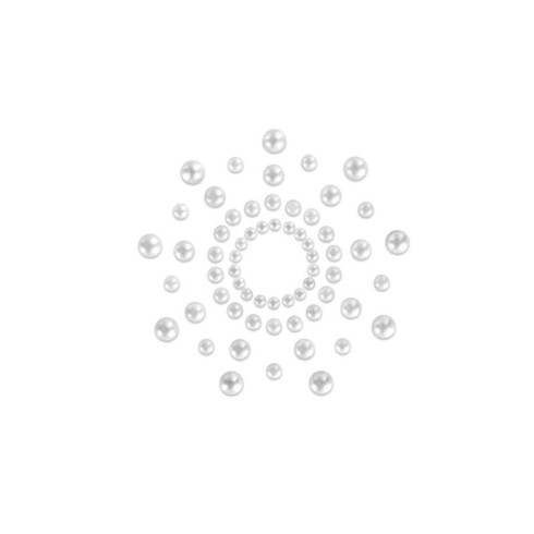 Bijuterii Intime Adezive Nipple Covers Mini Perle, Argintiu