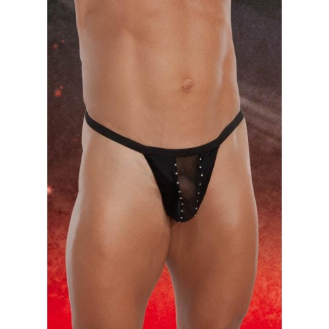 Lenjerie sexy barbati Chiloti String, Negru, Marime Universala