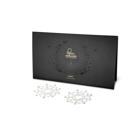 Accesorii Sexy Bijuterii Intime Adezive Nipple Covers Mini Perle, Argintiu