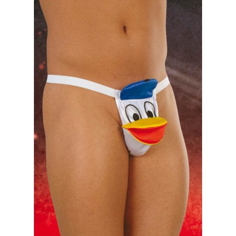 Lenjerie sexy barbati Chiloti Fantezie String Donald, Alb, S/l