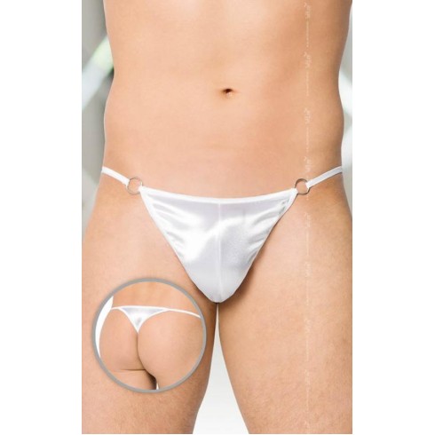 Chiloti Tanga Satin, Alb, S/l