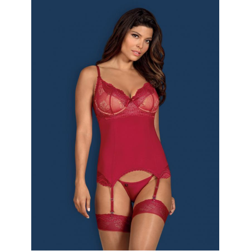 Corset Sexy Rosalyne - Rosu L/xl, S-m