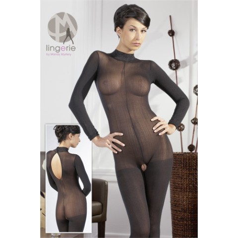 Bodystocking Catsuit Catsuit Decupat Sexy, Negru, M/l